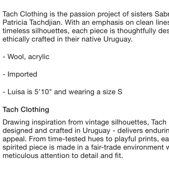 TACH Clothing Begonia Sweater Lavender size Large - Picture 14 of 15